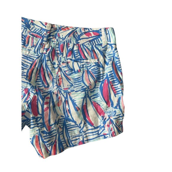 LILLY PULITZER Sailing Sailboat Print Callahan Shorts Size 2 - Picture 4 of 6